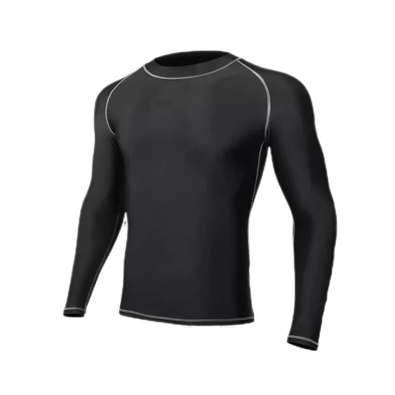 2024 Fashion Men Long Sleeve Two Piece Tight Sport Fitness Rash Guard Upf 50+ Swim Jacket Swimwear Swimsuit