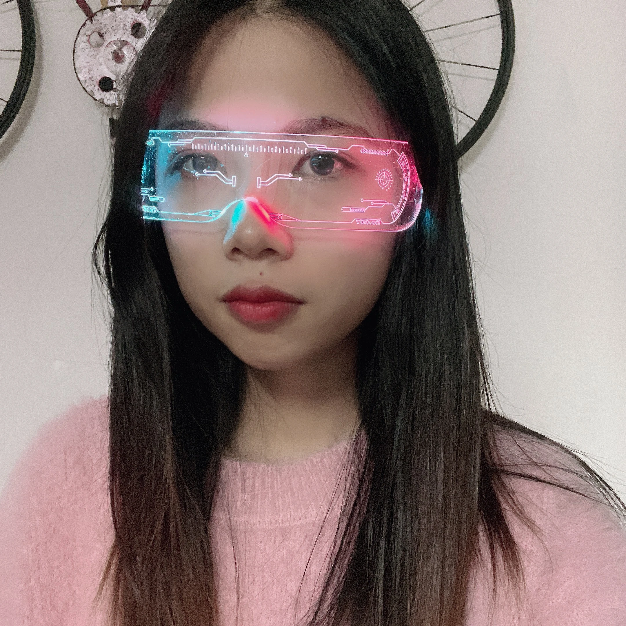 New Style Fashion Led Transparent Glasses Most Popular Led Light Up Glasses High Quality Glasses