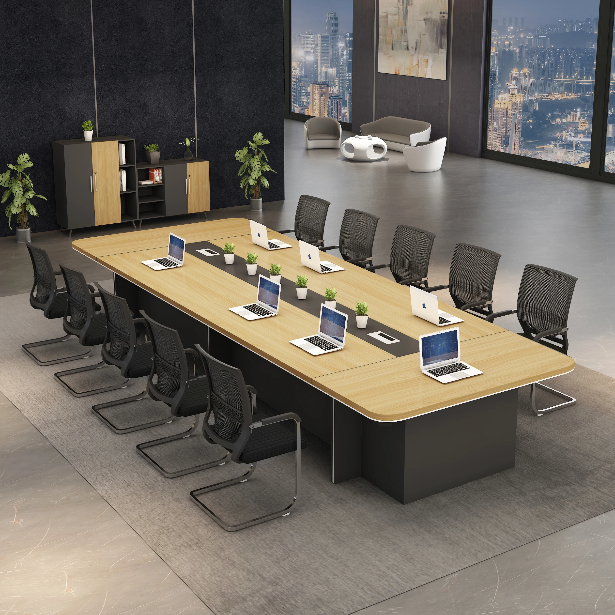 executive Meeting Office Table Conference Table Wood Office Furniture Set Large conference room desk and chair schreibtisch