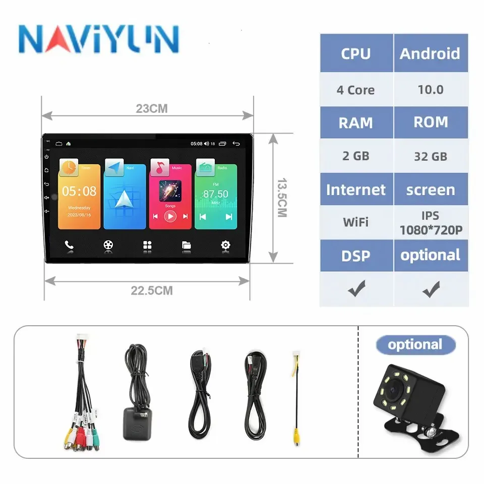 2Din Android 12 7 9 10Inch Car Multimedia Video Player Universal Stereo Radio GPS For Volkswagen Nissan Hyundai Kia Toyota