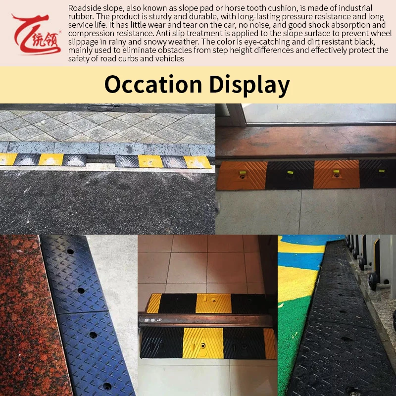 Easy Installation Black Flexible Street Rubber Vehicle Kerb Curb Ramp