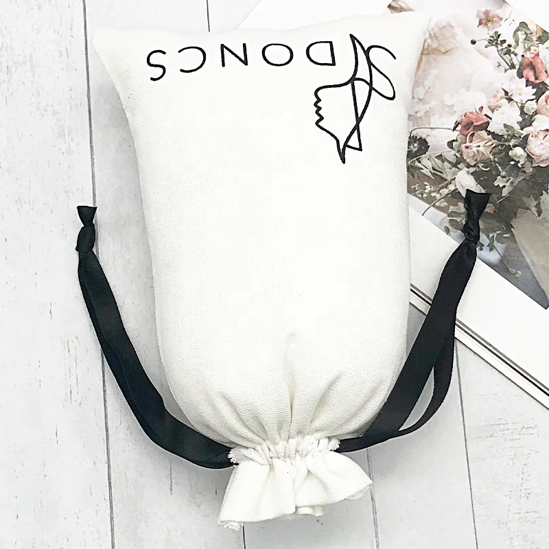 Recycled Bag Sublimation Pouch for Bracelets Logos Drawstring Fabric Custom Cotton Linen Soft Pouch Packaging 100% Cotton 500pcs