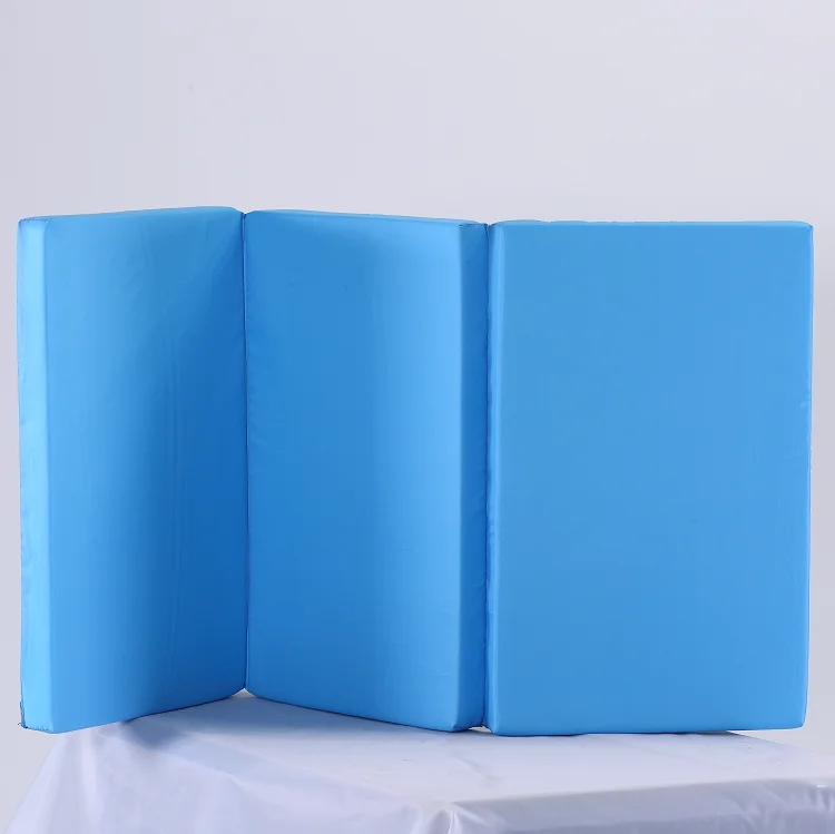 Hot sale 3 folding mattress tri fold baby crib folding memory foam play mattress OEM color design