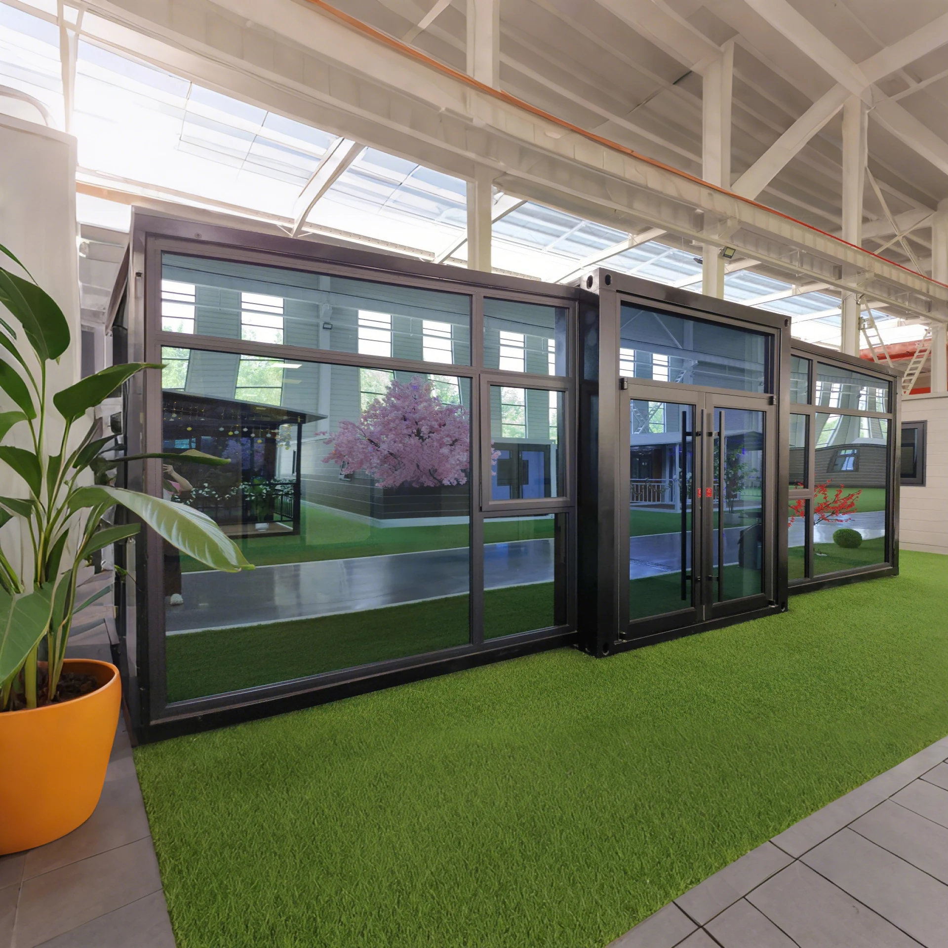 Best Selling Fully Finished Easy Assembly Mobile Sunroom Glass Prefabricated Home Prefab Tiny 2 3 4 Bedrooms Container Houses