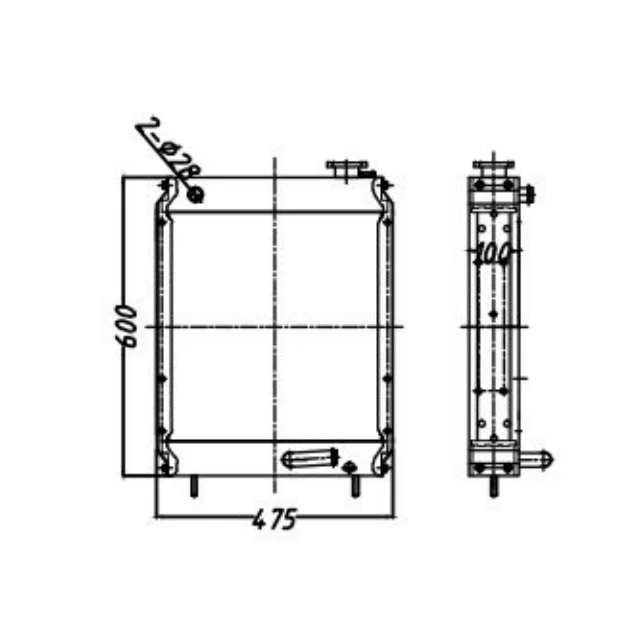 Yuchai 25-2 Excavator Radiator Aluminum Radiator