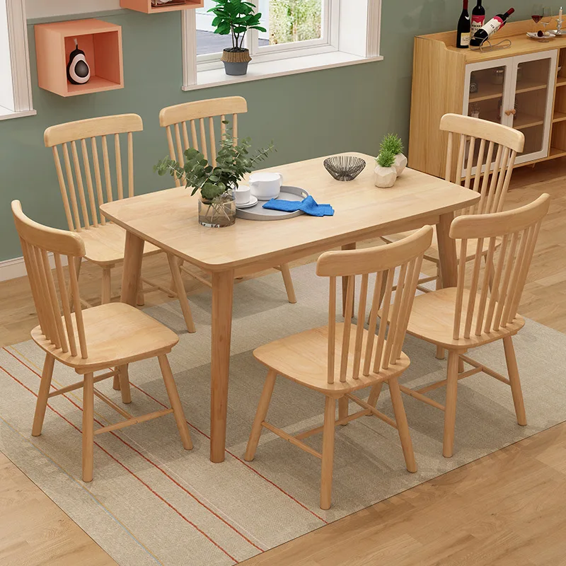 Wholesale Modern Furniture windsor chair Ergonomic Back Chair wooden chair for dining room