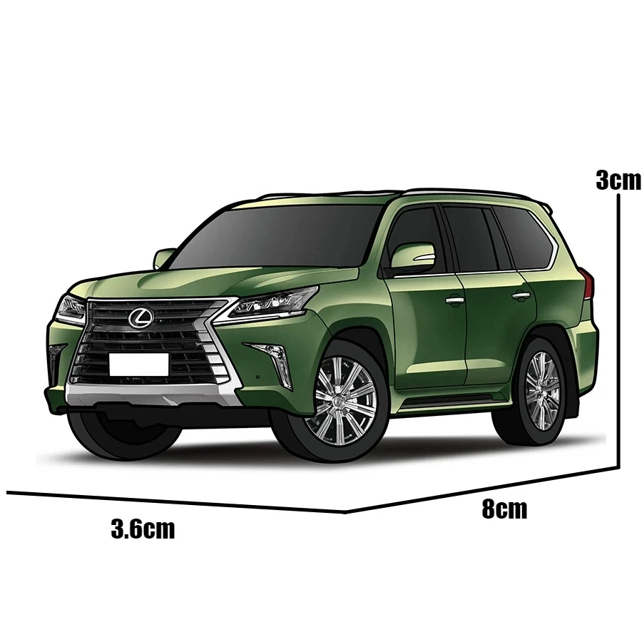 JKM 1:64 Lexus LX570 спортивный внедорожник миниатюрная модель 1/64 игрушечный автомобиль премиум-класса Бесплатные колеса литой Сплав коллекция подарков