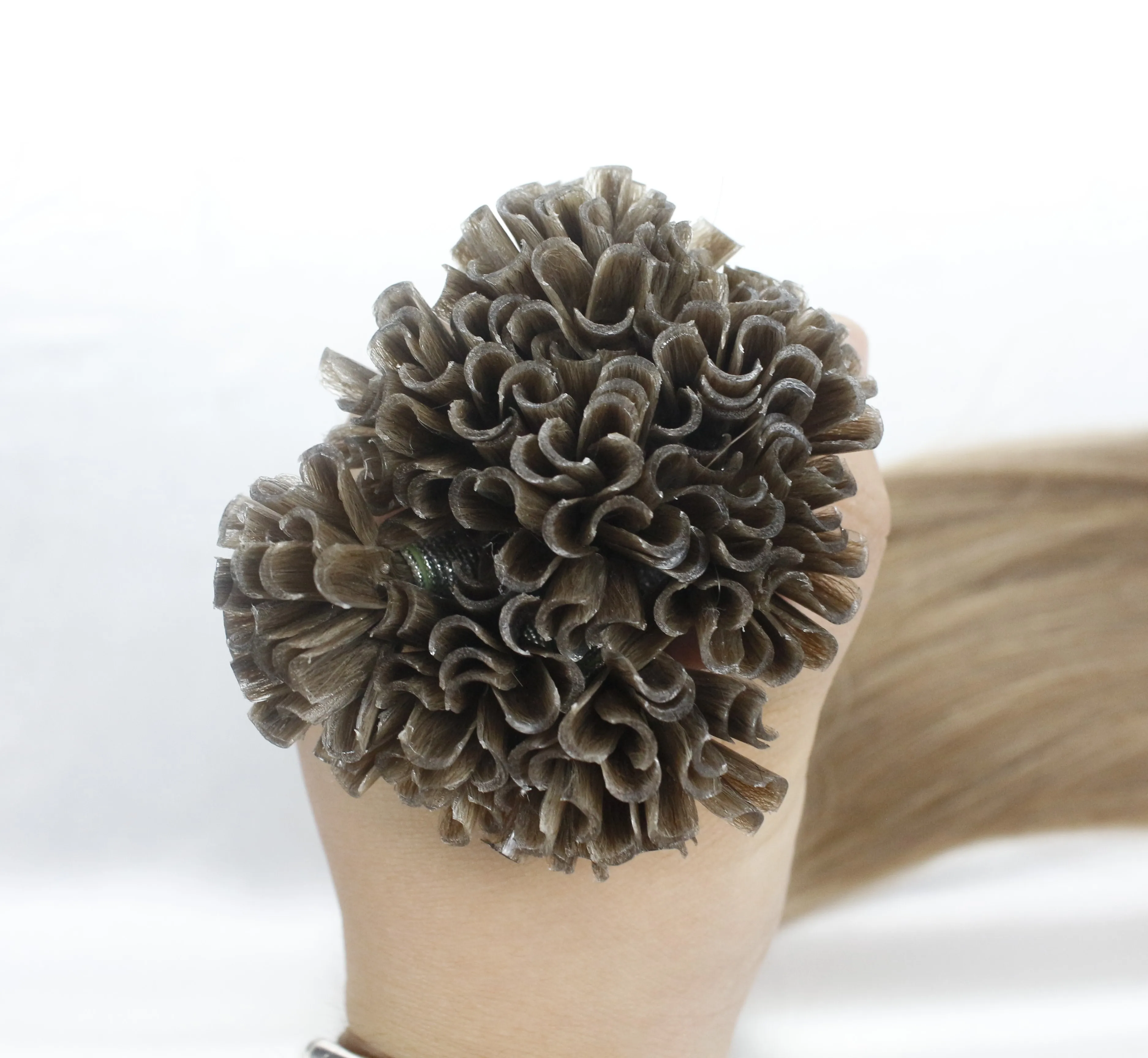 Hot sale Russian Real Human Hair Extension Flat Tip Hair, Nail U Tip Machine Made Remy Pre Bonded Hair Extensions