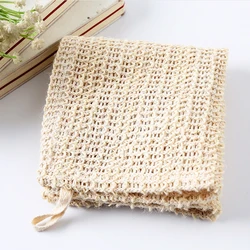 Natural Sisal Hemp Cotton Back Strap Exfoliating Dead Skin Bath Shower Towel