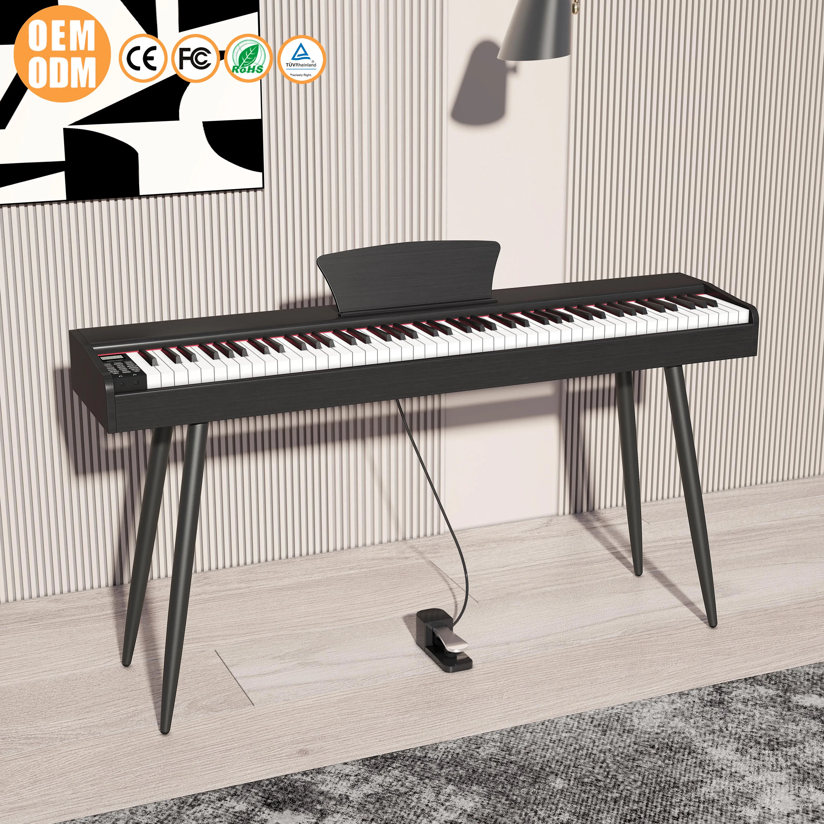 LeGemCharr Portable electric piano keyboard piano 88 keys musical keyboard 88 key electronic piano portable