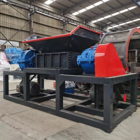 Waste Plastic Bottle Metal Scrap Material Double Shaft Double Power Shredder Hot Selling