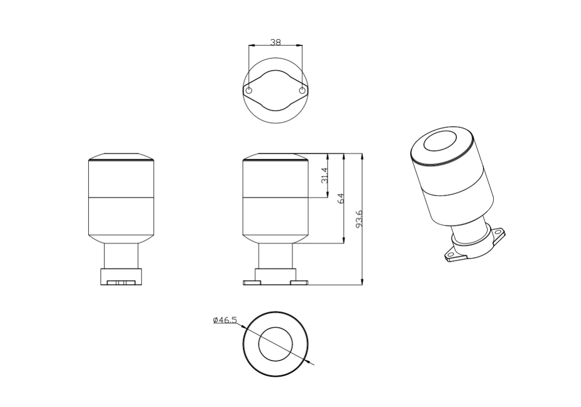 Ronds RH605  piezo-mems wireless vibrative sensor for monitoring machines