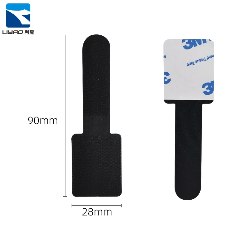 customized Adhesive Wire Organizer Cord Organizers Adjustable Hook and Loop Cable Ties Clips for Wrappers Keeper Kitchen Office