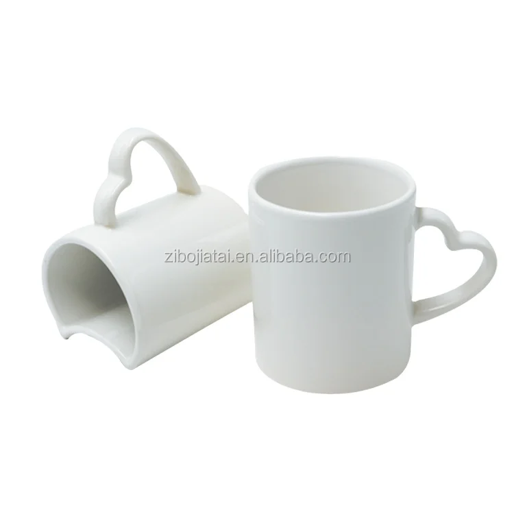 11oz white porcelain mugs manufacturer plain sublimation heart handle modern custom printed ceramic coffee mug with logo