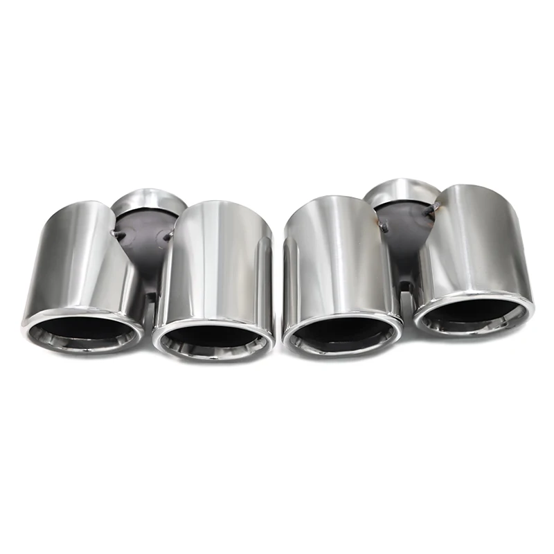 SYPES For Porsche 911 series 911.1 997 Carrera C2 C4 quad exhaust tip round nozzle 304 stainless steel turbine mufflers tip OEM