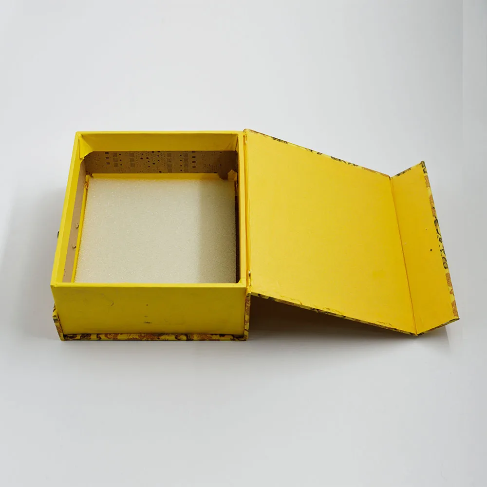 Ярко-желтая подарочная коробка в китайском стиле, картонная упаковочная коробка