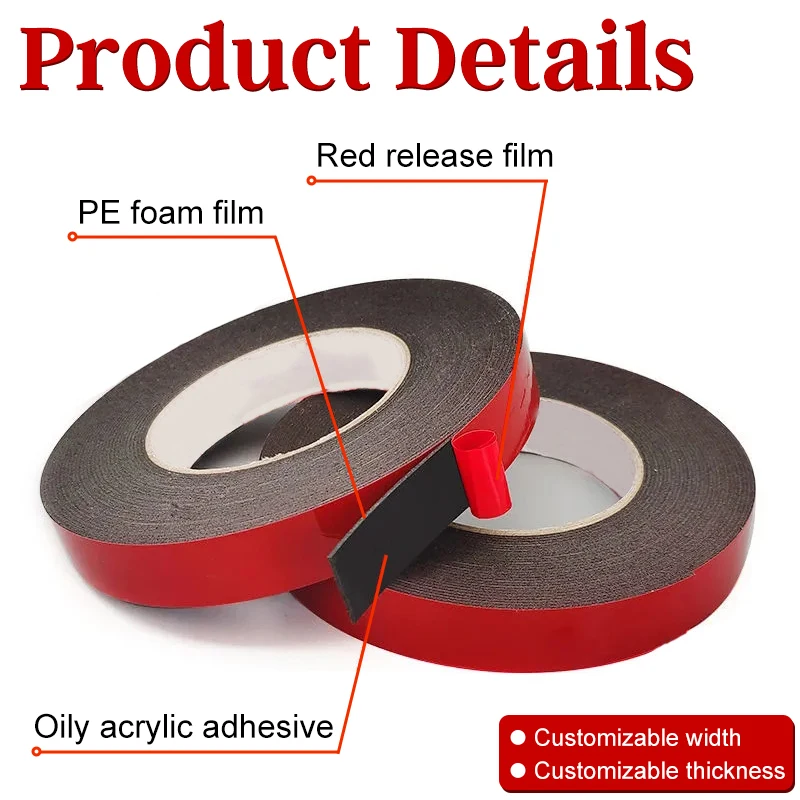 double tape foam pe High Bonding Adhesive Double Sided PE Foam Tape Double Sided PE Foam Tape High Strength For Hardware Fitting