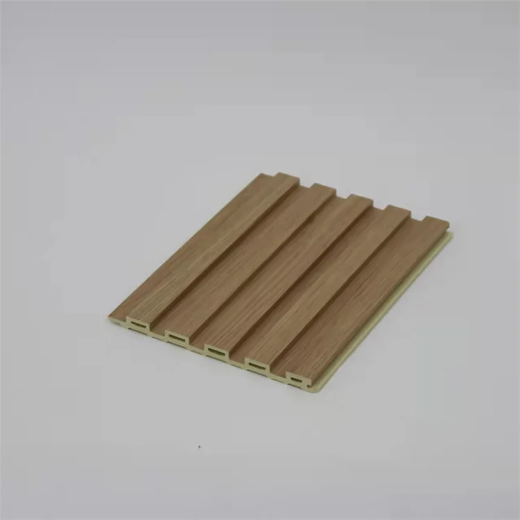 Factory Wood Plastic Composite PVC Coating Cladding Fluted Wall Board Interior WPC Wall Pane