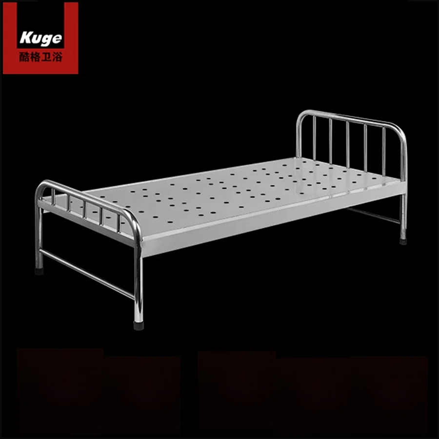 Prison style single bunk bed Stainless steel Strong structure metal single beds for prison jail detention school dormitory