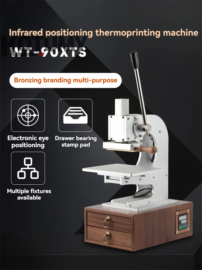 Multifunctional Infrared Hot Stamping Machine Letters Custom Logo Stamp Pressing Hot Foil Alphabet Molds Leather Paper Wood