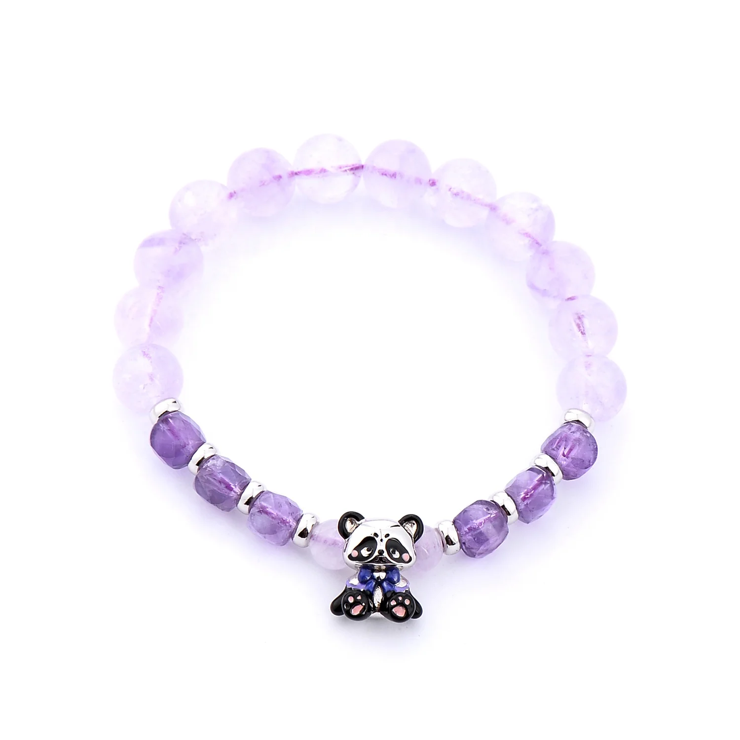 Popular Crystal Jewelry 15CM Panda Pendant Natural Crystal Gemstone Bracelet For Women or Child Gift