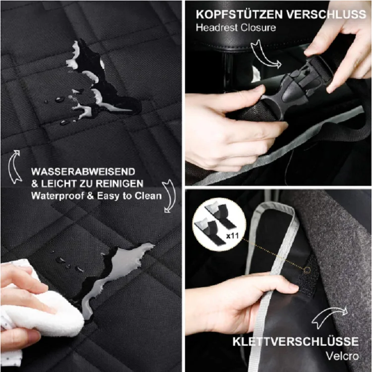 100% Waterproof Scratch Proof Nonslip Pet Mat Cover Blanket Dog Car Back Trunk Seat Cover