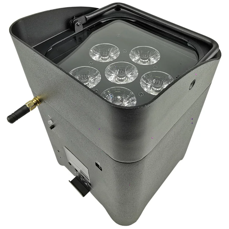 Event Wedding Rechargeable 6x18 Ir Dmx Wireless WiFi 6in1 Battery Battery LED-powered Projector Uplight Dj Lights