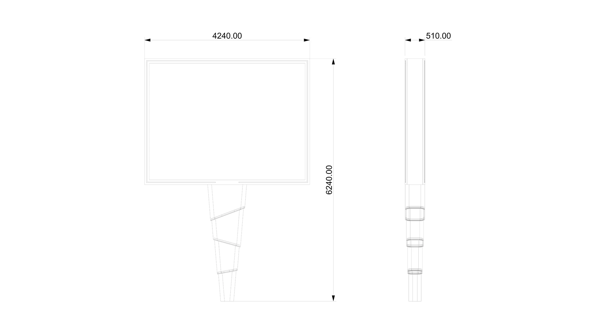 Dubai Outdoor P5 P6 P8 LED Screen Display Digital Billboard Steel Advertising Structure