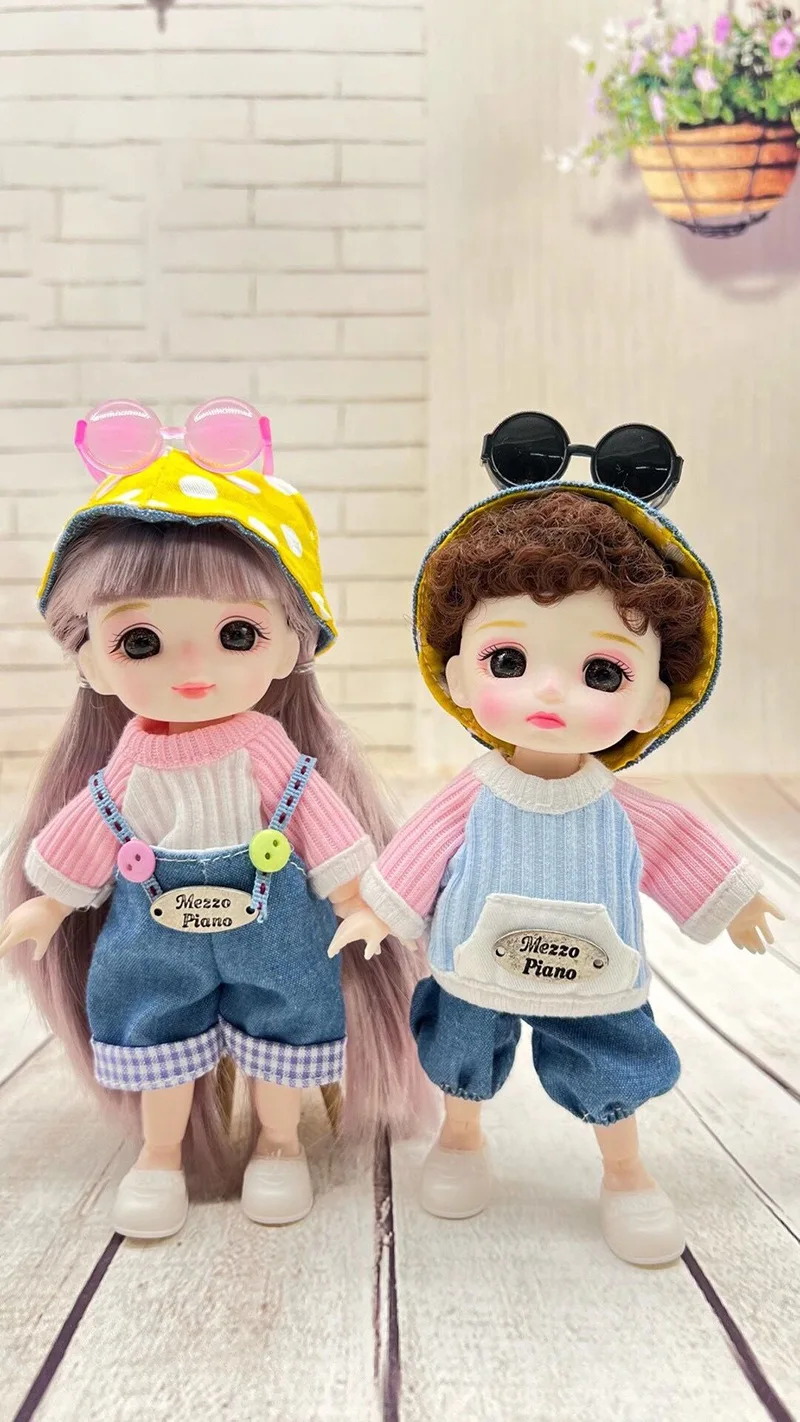 Новый дизайн 16 см Прекрасный разные стили «большие глаза» BJD девочка мальчик Куклы виниловые куклы для детей