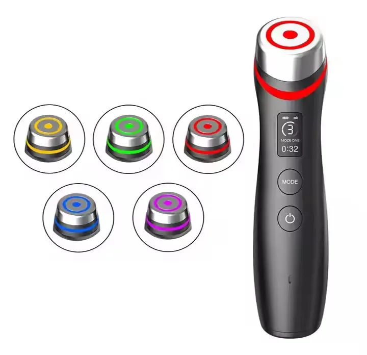 2024 Home Skincare Anti-aging beauty device LED 6 in 1 Therapy portable face & neck lifting massager