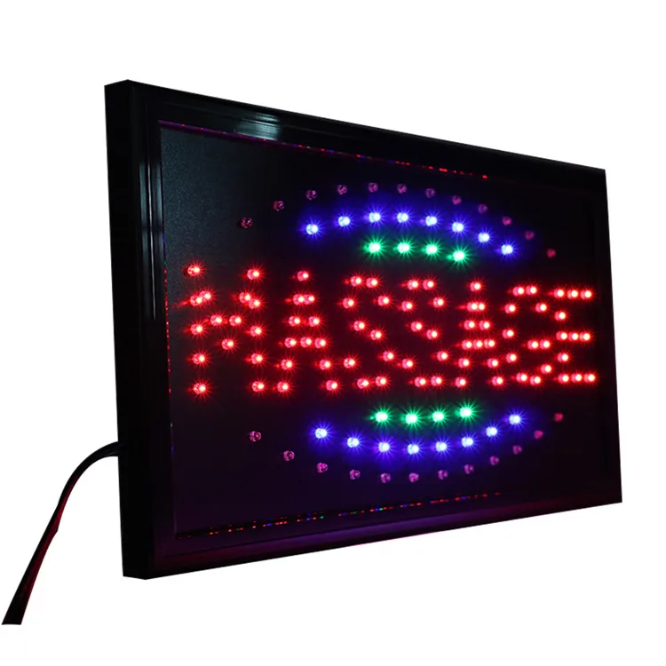 Factory custom led massage spa shop open sign electronic advertising board