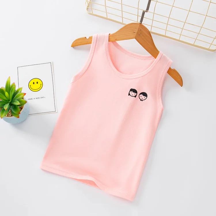 
Latest design wholesale kids tank cotton vest for summer 