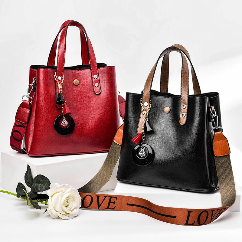 New Style Fashionable Large Capacity Purse High Quality Sling Bag Leather Women Shoulder Bag Handbag