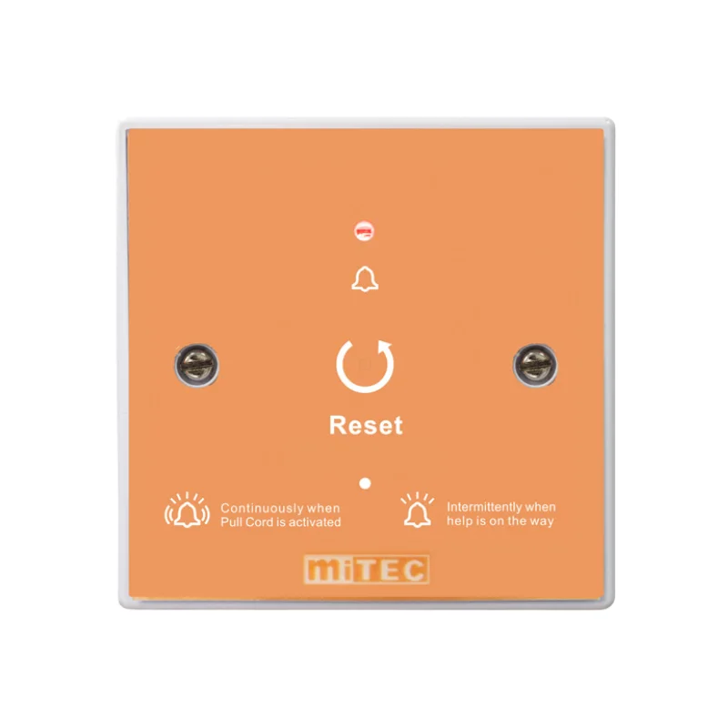 miTEC Handicap Emergency Call System Toilet Panic Button Wire Cord Pull Trigger Disabled Alarm Kits with Battery Backup