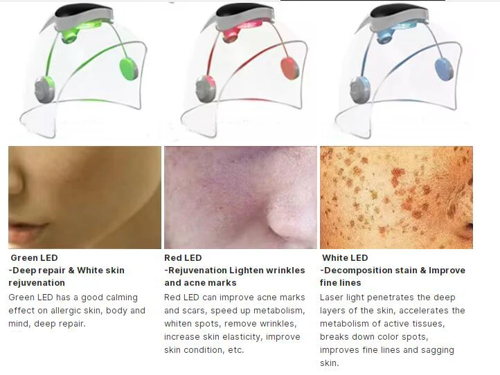 Au-S001 LED Therapy O2toderm Oxygen Facial Equipment Oxgen Jet Peel Dome Masks Oxygen Facial Machine