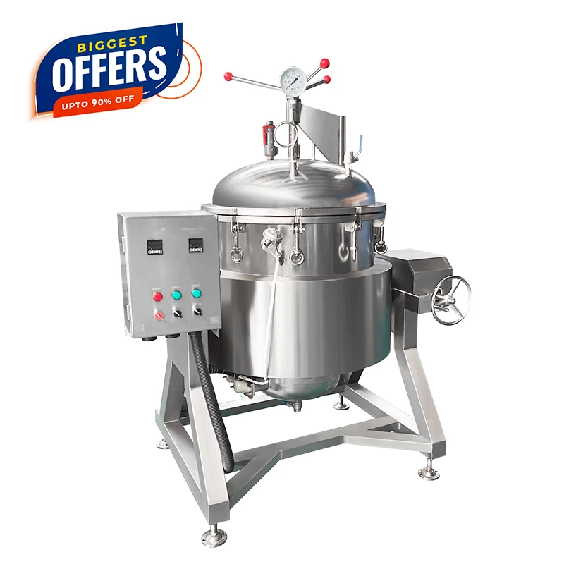 Commercial Automatic Bone Soup Making Pressure Cooker Stainless Steel Industrial Pressure Cooker Pot