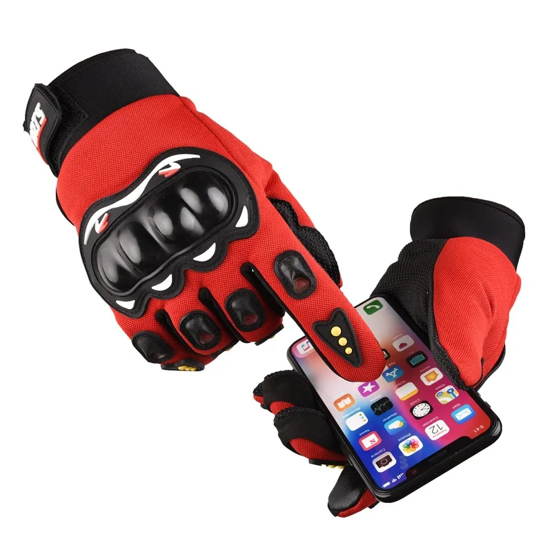 Protective Shell Motorcycle Gloves Riding Motorcycle Breathable Non-slip Long Finger Touch Screen Full Finger Hand