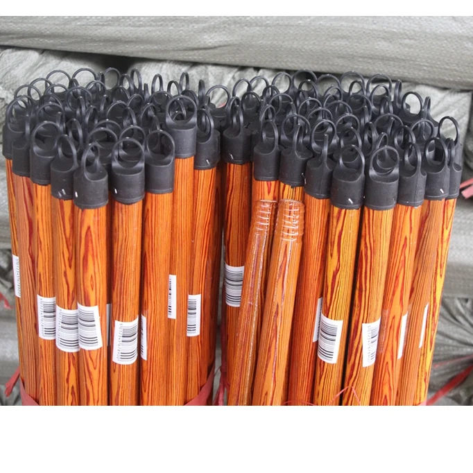 Quality and Durability Combined Wholesale PVC Coated Wooden Handle Mop Sticks Broom Handle