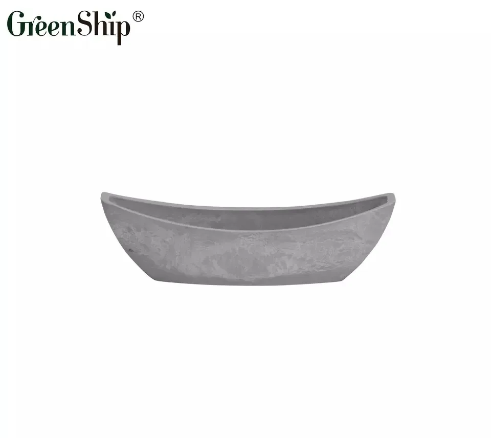 Переработанный УФ-устойчивый цветочный горшок Greenship маленький пластиковый античный декоративный для