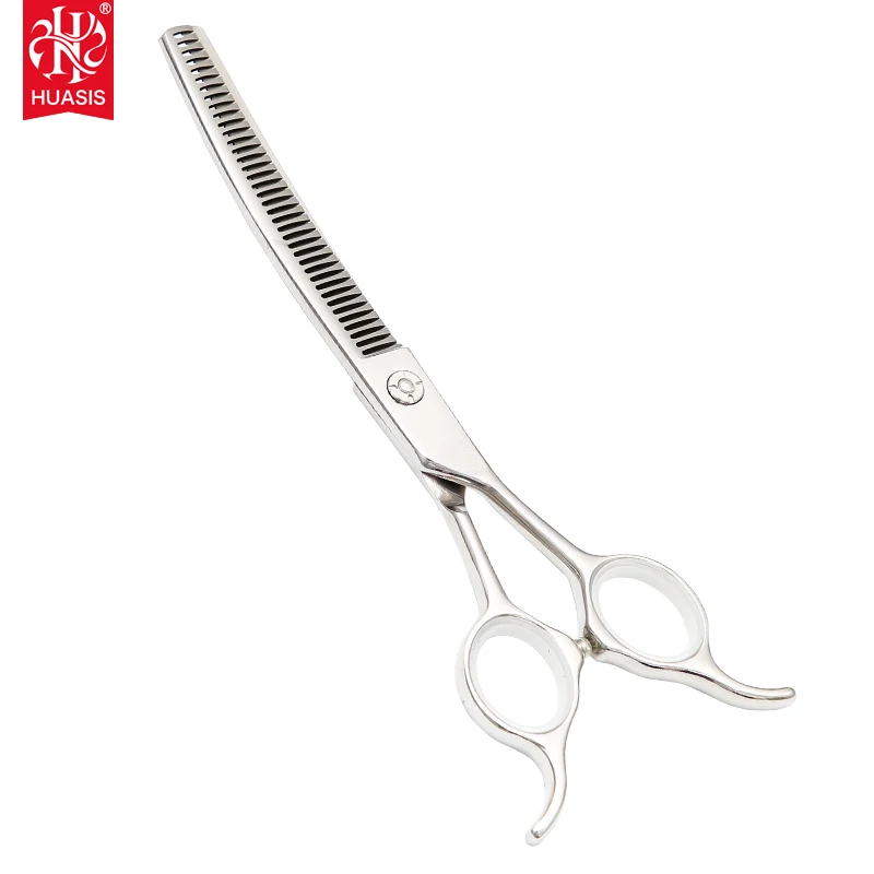 AR-VQ02 7inch 7 Upward Curved Dog Grooming Scissors Thinning Texturizing Shears Professional Safety Trimming Sh