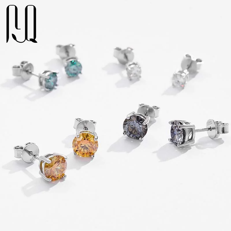 PYQ 3ct 2ct 1ct Women Pink Moissanite Earring Chain With GRA Certificate Gold Plated Earrings Moissanite Luxury Earrings