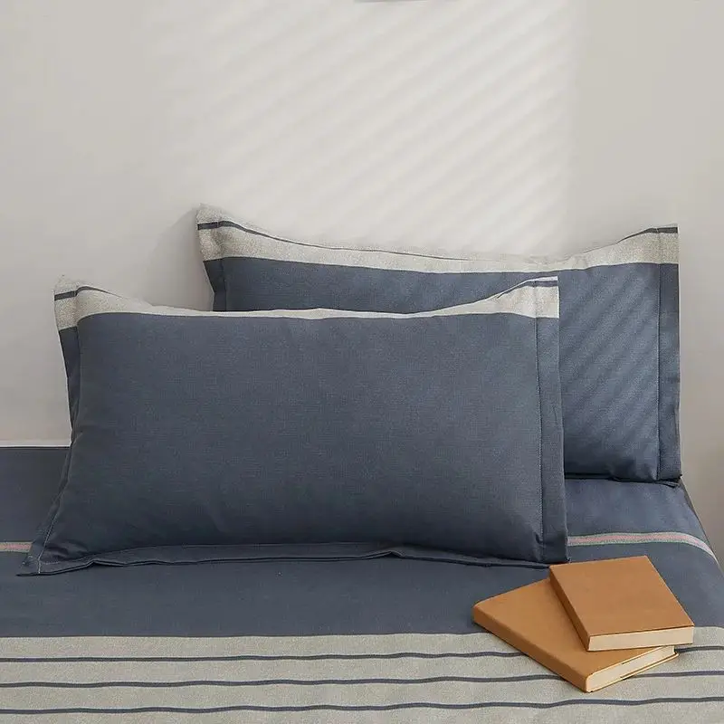 Stripe Comfortable High Quality Cotton Quilt Cover Polyester Bed Sheets Soft Summer Quilts Bedding Sets