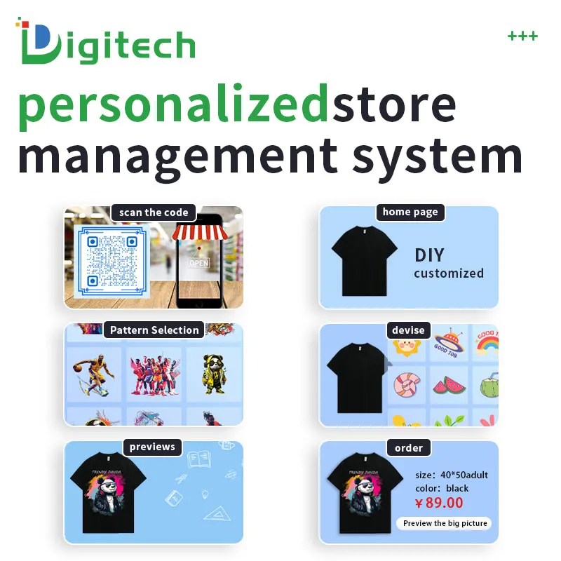 Digitech высокоцветная печатная машина DTG & DTF принтер для футболки