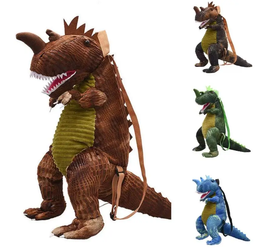 XUX  More 20 Designs Kawaii Dinosaur Plush Backpack Girl  Lovely  Zipper Bags for Student  Double Shoulder Bags 60CM 300G