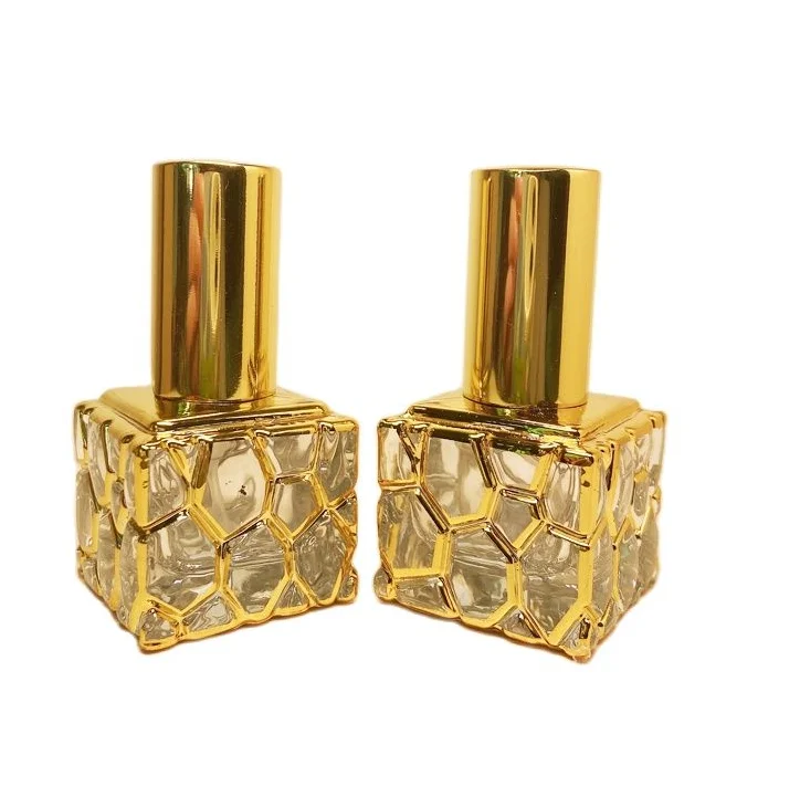 10ML Mini Perfume Spray Bottle Water Cube Shape Portable Perfume Press Bottle Liquid Atomizer Gold Luxury Perfumes For Travel