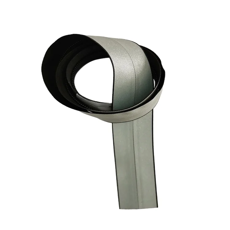 Long Chain PU Zipper Nylon Waterproof Zipper With Coated Transparent Glue