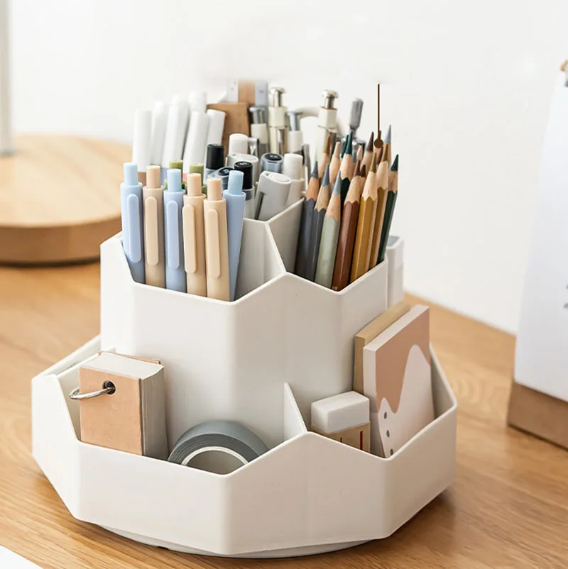 Вращающийся на 360 градусов карандаш Канцелярский держатель вращающийся настольный органайзер для хранения