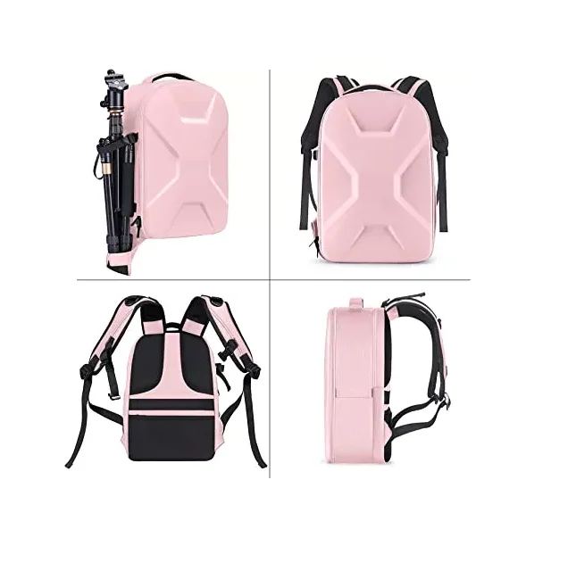 Customized Camera Backpack, DSLR/SLR/Mirrorless Photography Camera Bag 15-16 inch Waterproof Hardshell Case with Tripod Holder