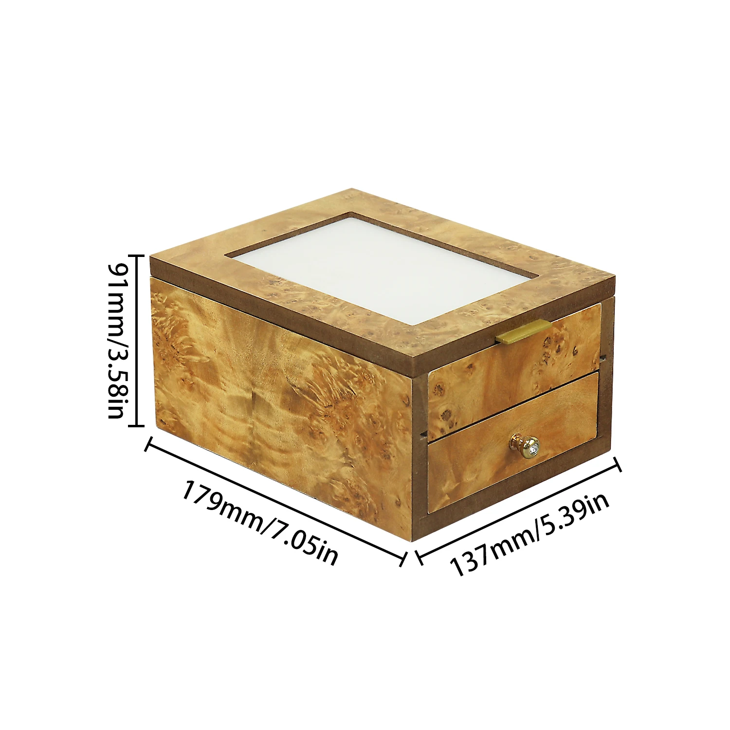 Customizable modern style luxury gold jewelry box watch boxj ewel case