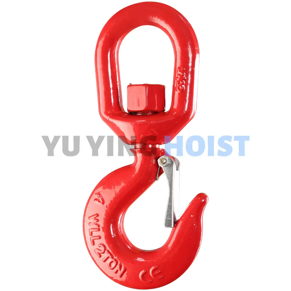 Heavy Duty Lifting Sling Hook Rotary Self Locking Safety Hook